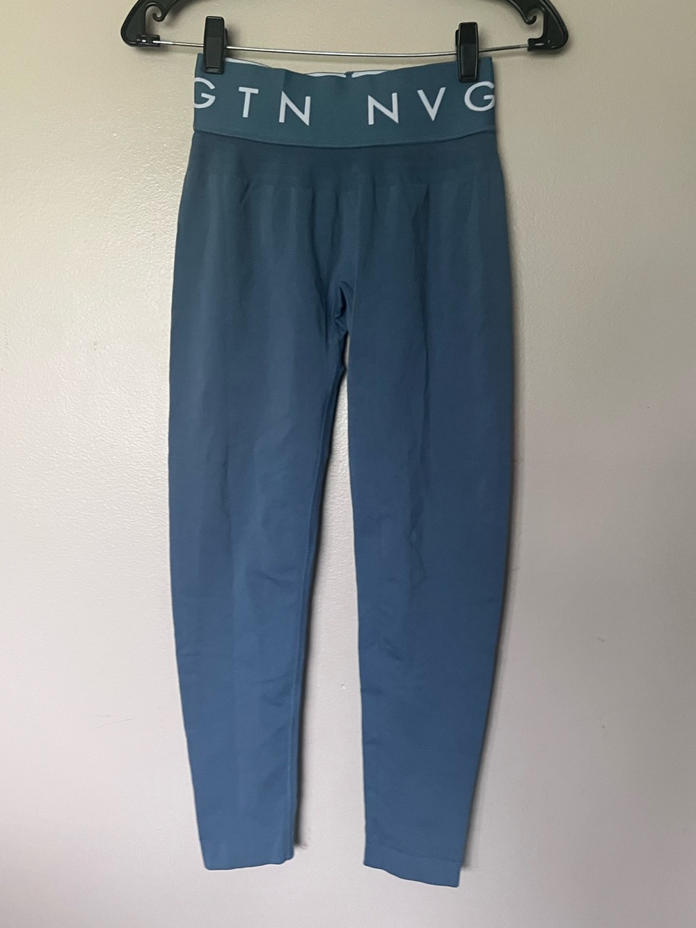 NVGTN Slate Blue High-Waist Performance Compression Leggings